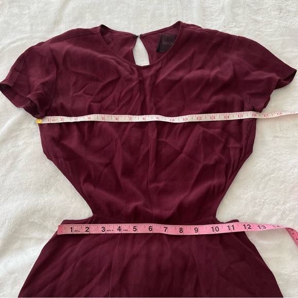Reformation Amelia Backless Mini Dress in Burgundy - Picture 5 of 7